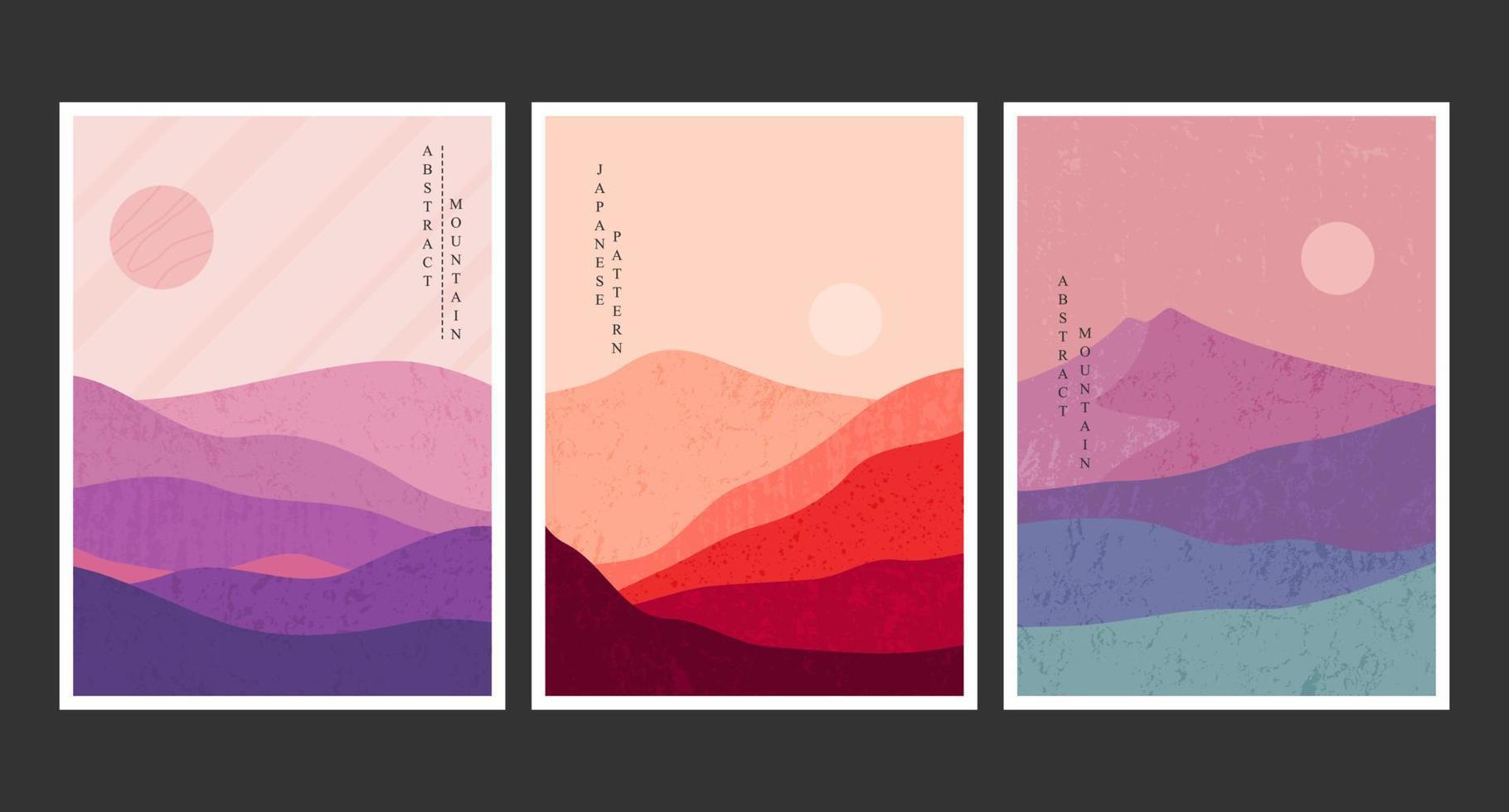 Abstract mountain painting, Abstract background, Premium Vector