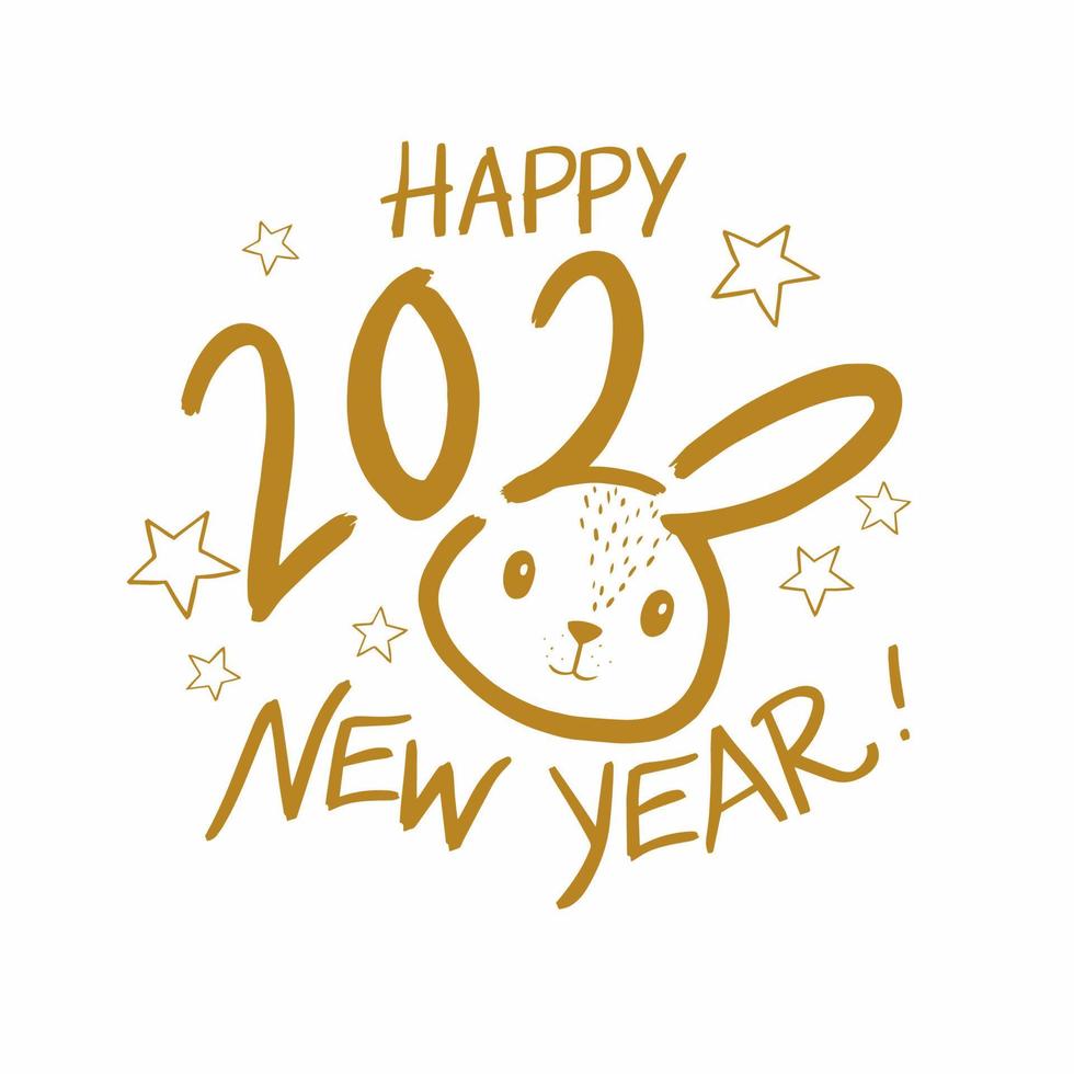 Chinese New Year 2023, the year of the rabbit. vector