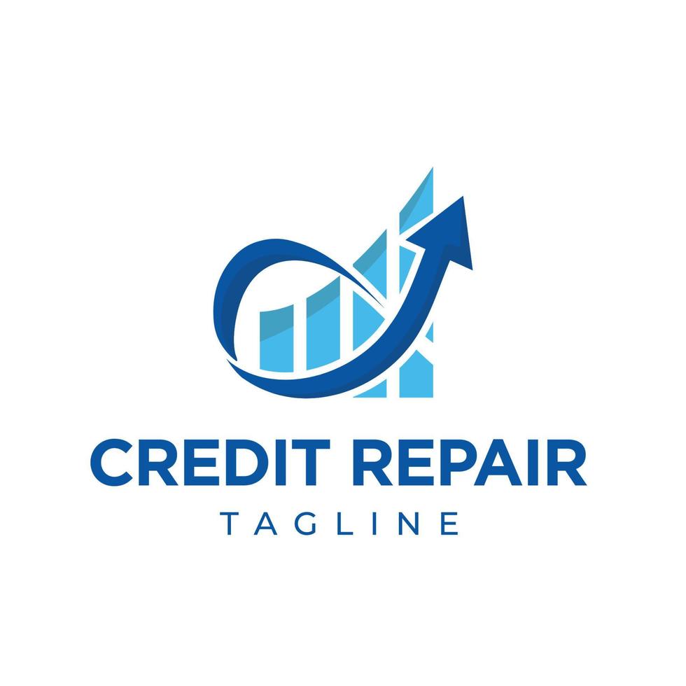 Credit Repair And Business Finance Logo Designs Template Isolated Background vector