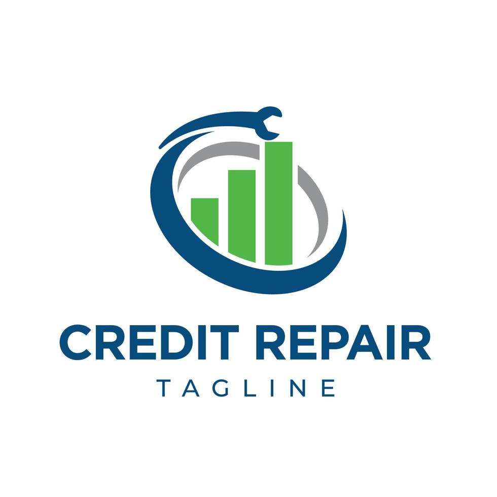 Credit Repair And Business Finance Logo Designs Template Isolated Background vector