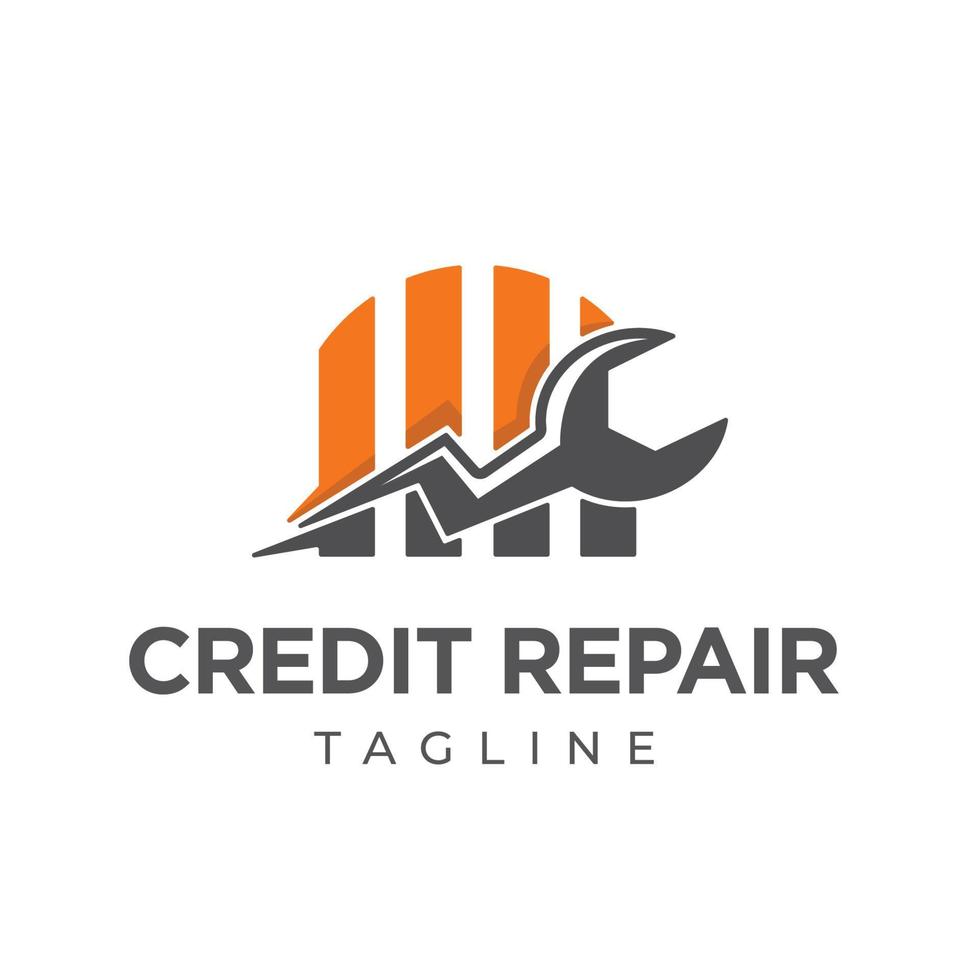Credit Repair And Business Finance Logo Designs Template Isolated Background vector