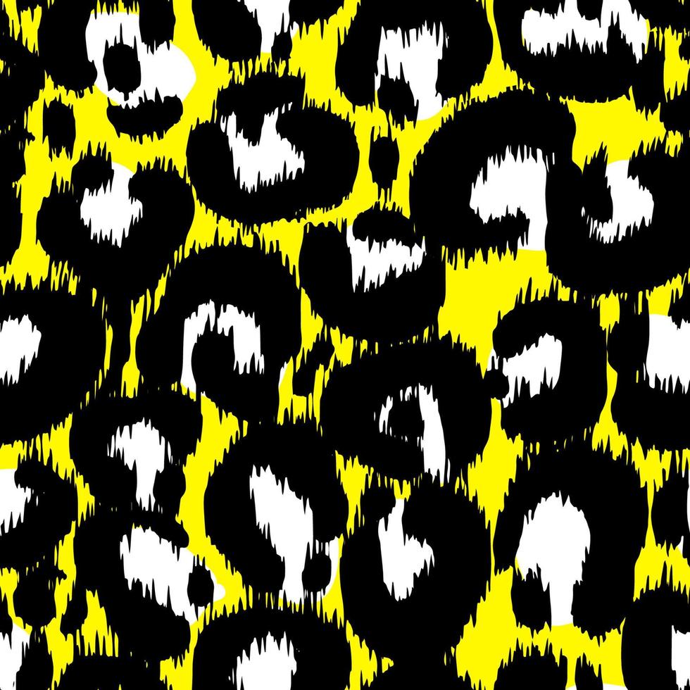 Leopard Skin Yellow Seamless Pattern. vector