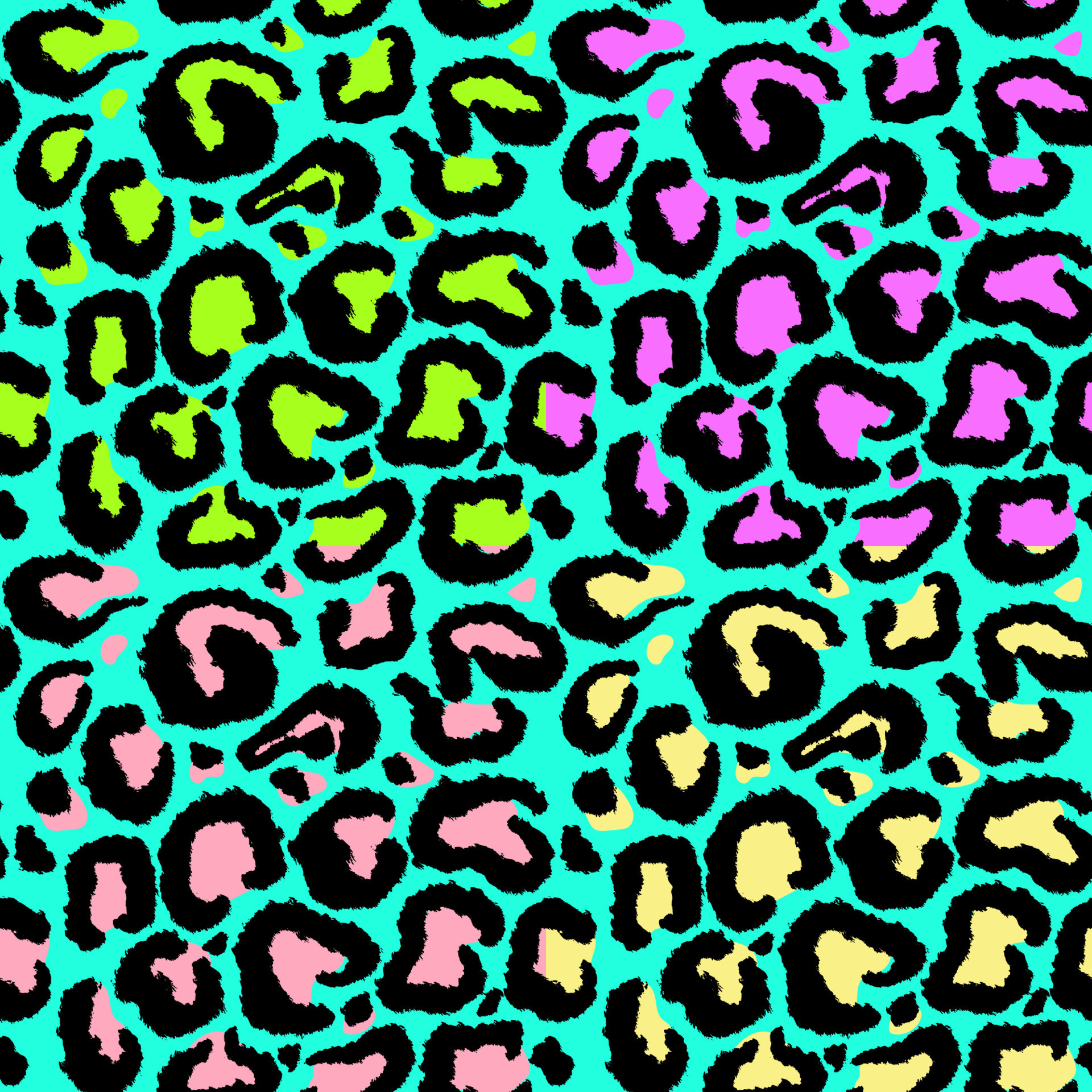Leopard Skin Artwork Imitation Colorful Print. 12318492 Vector Art at ...