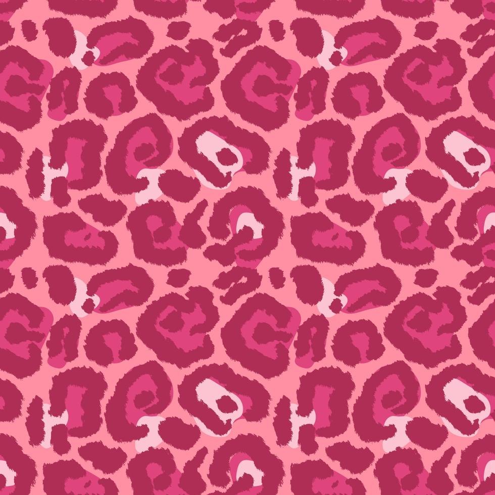 Leopard Skin Artwork Imitation Pink Print. vector
