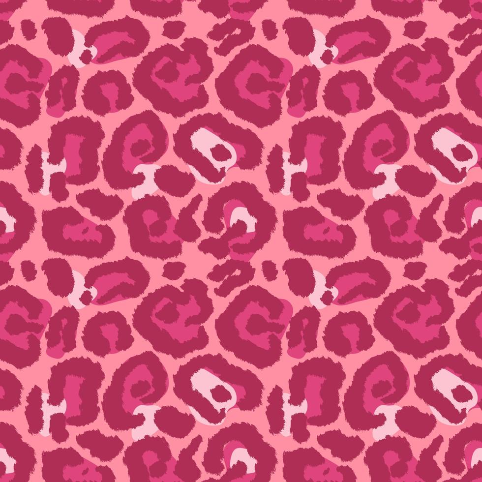 Leopard Skin Artwork Imitation Pink Print. vector