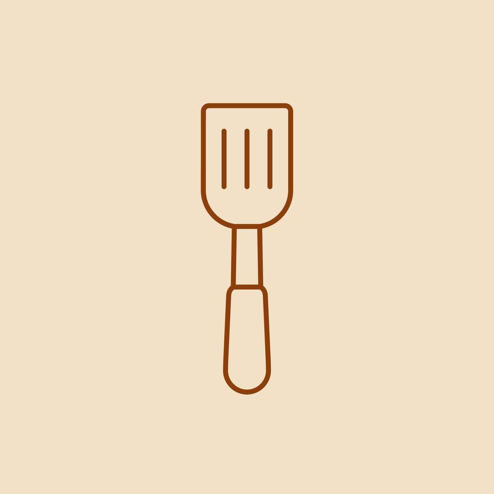Spatula icon line outline style vector