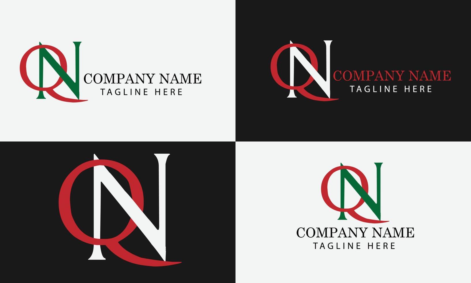 Letter QN logo design vector