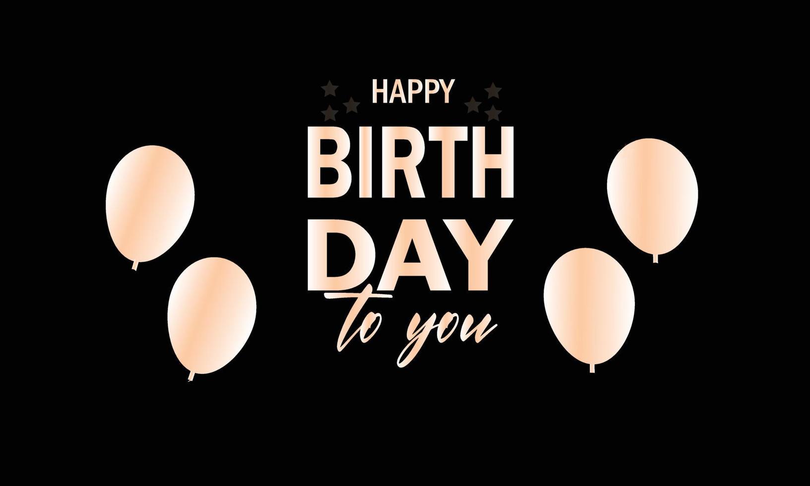 Happy Birthday typography vector design for greeting cards with balloon