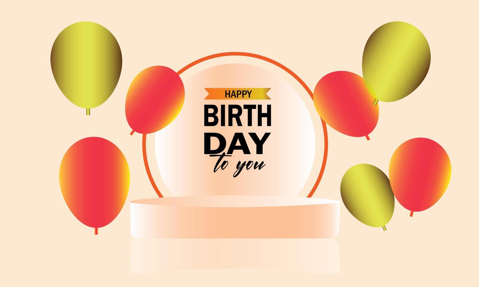 Happy Birthday typography vector design