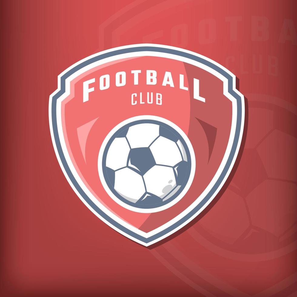 Modern professional football logo for sports team with shield vector