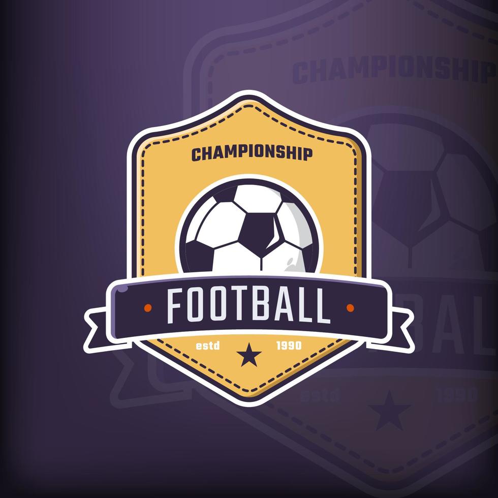 emblema del campeonato deportivo de fútbol vector