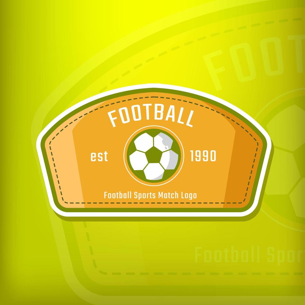 logotipo deportivo de fútbol en estilo retro vector
