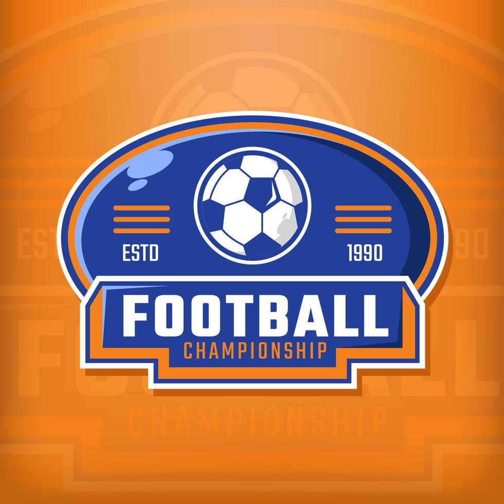 logotipo profesional moderno para el partido de fútbol vector