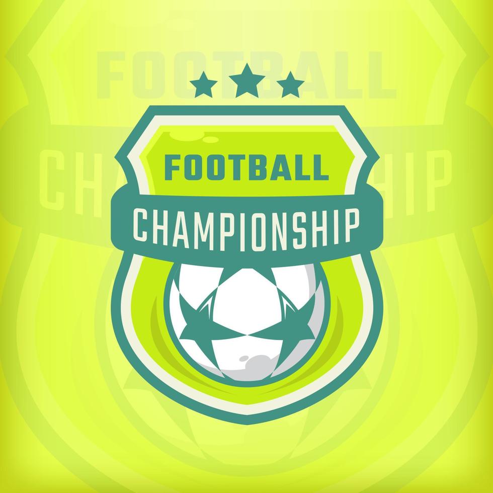 plantilla de diseño de logotipo de fútbol simple con escudo vector
