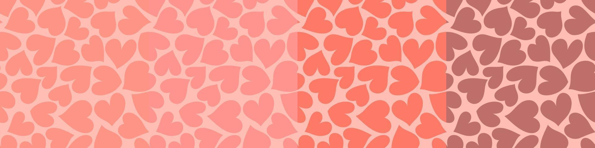 Romantic pattern with hearts. Background with Valentine's day. Cartoon style. Vector illustration.