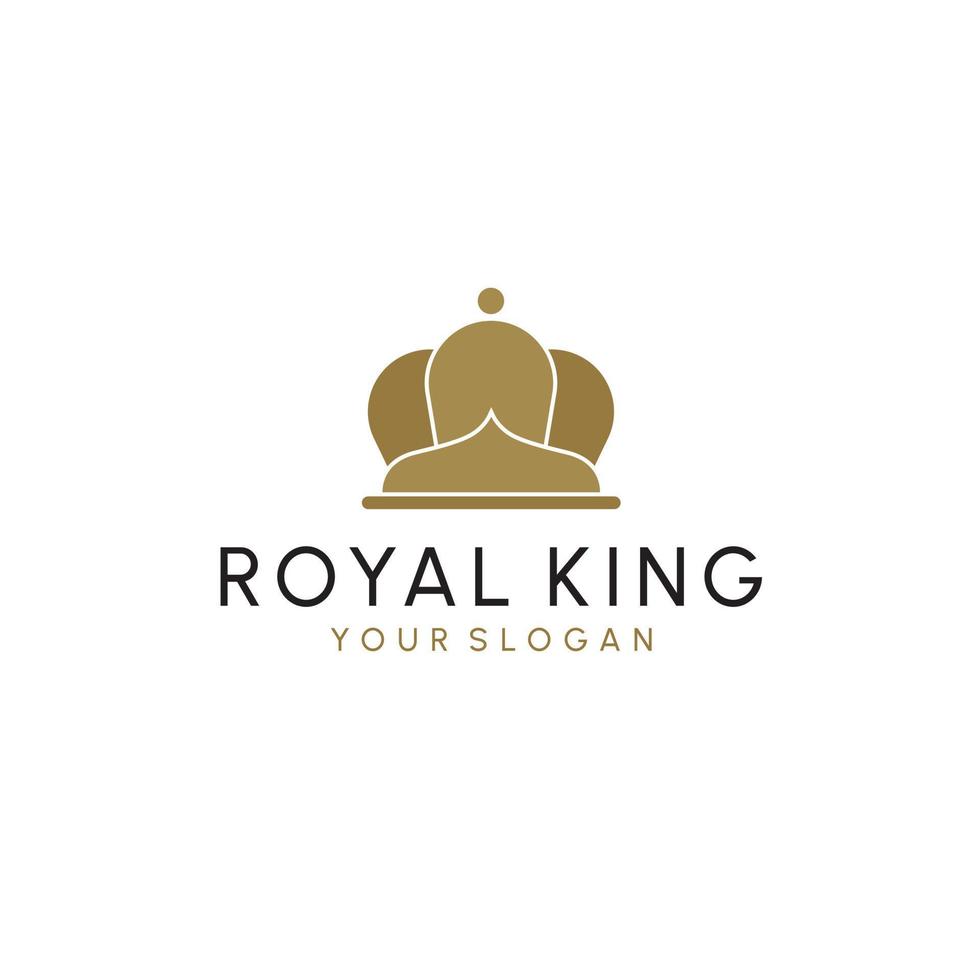 Crown Logo Royal King Queen abstract Logo design vector template. Geometric symbol Logotype concept icon.