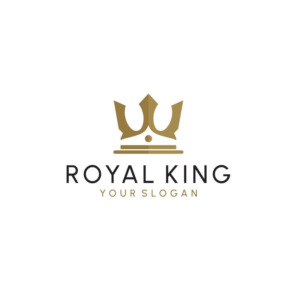 Crown Logo Royal King Queen abstract Logo design vector template. Geometric symbol Logotype concept icon.