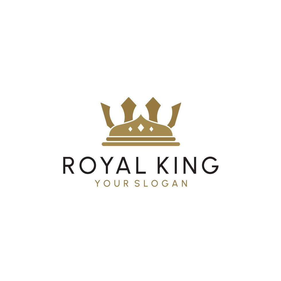 logotipo de la corona royal king queen plantilla de vector de diseño de logotipo abstracto. icono de concepto de logotipo de símbolo geométrico.