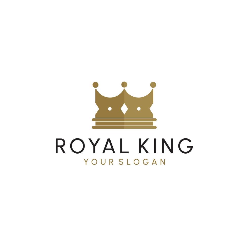 Crown Logo Royal King Queen abstract Logo design vector template. Geometric symbol Logotype concept icon.