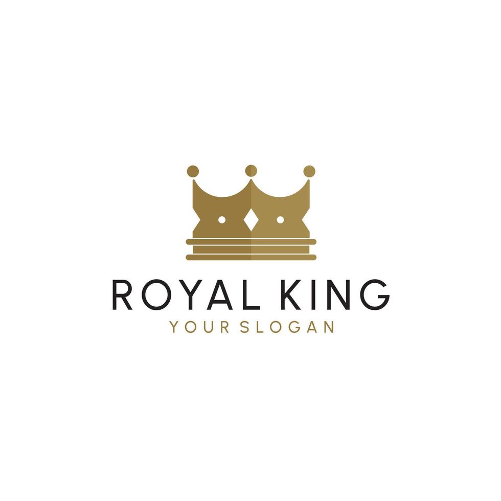 logotipo de la corona royal king queen plantilla de vector de diseño de logotipo abstracto. icono de concepto de logotipo de símbolo geométrico.