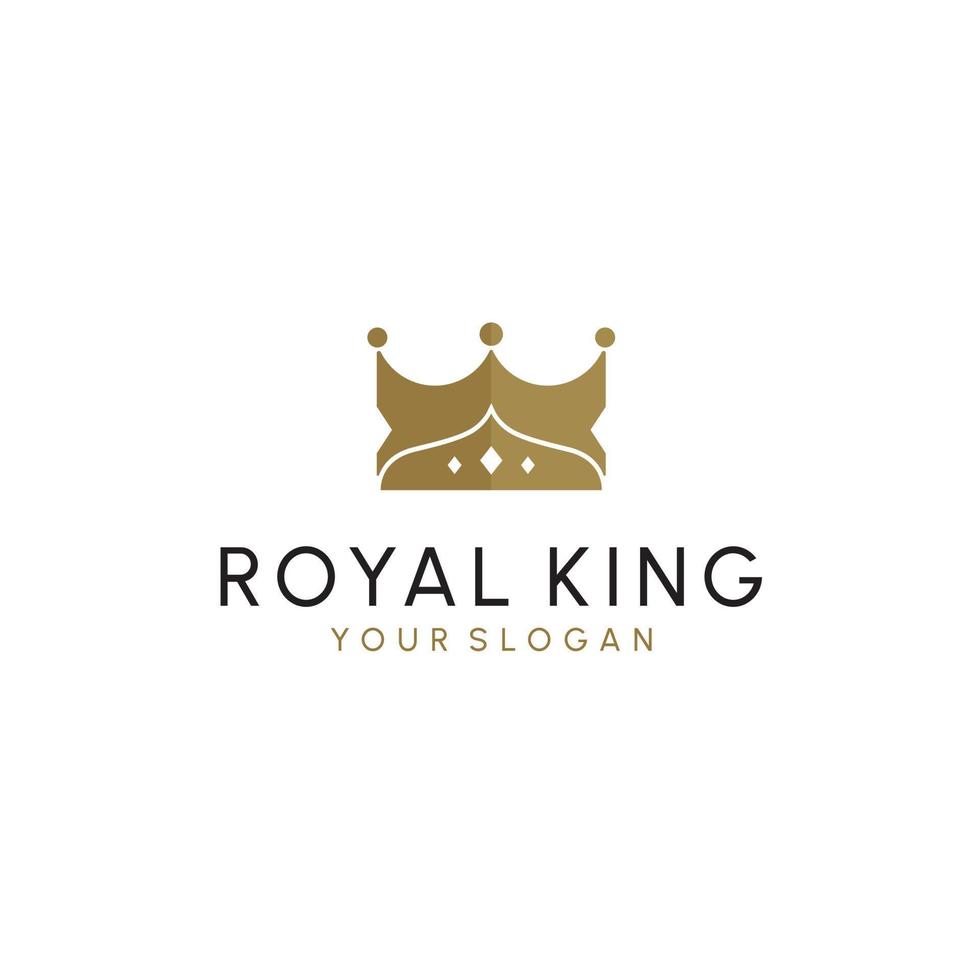 Crown Logo Royal King Queen abstract Logo design vector template. Geometric symbol Logotype concept icon.