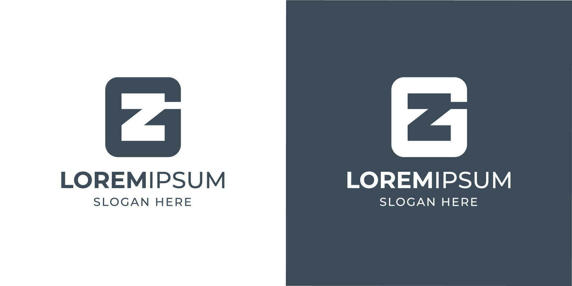 Monogram letter G and Z logo design vector