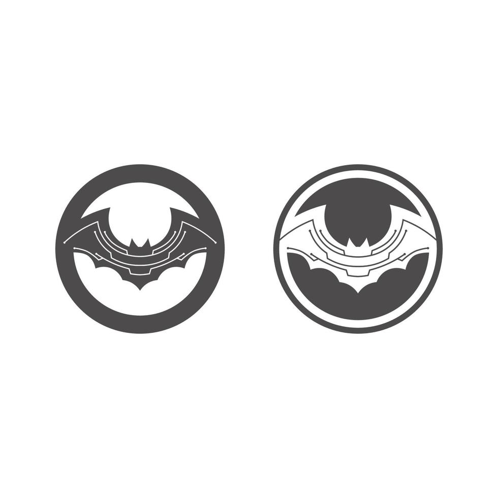 bat vector icon logo template