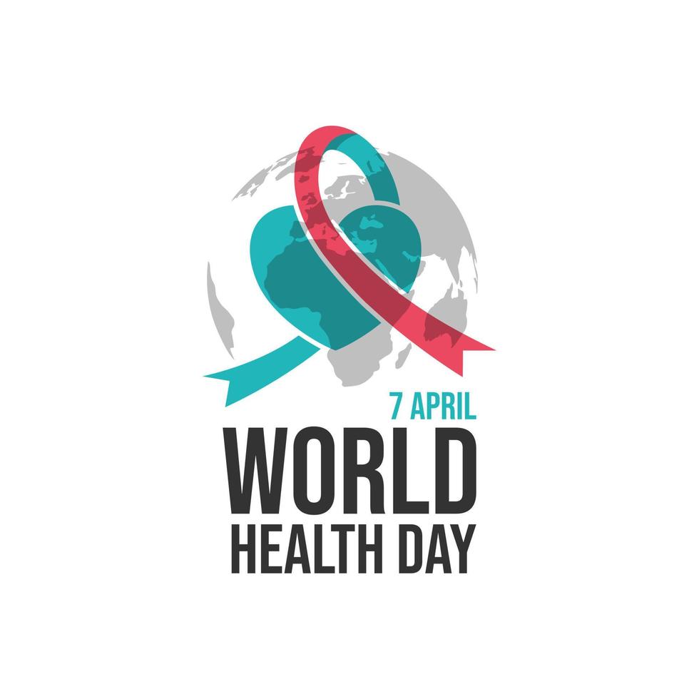 World health day vector design background