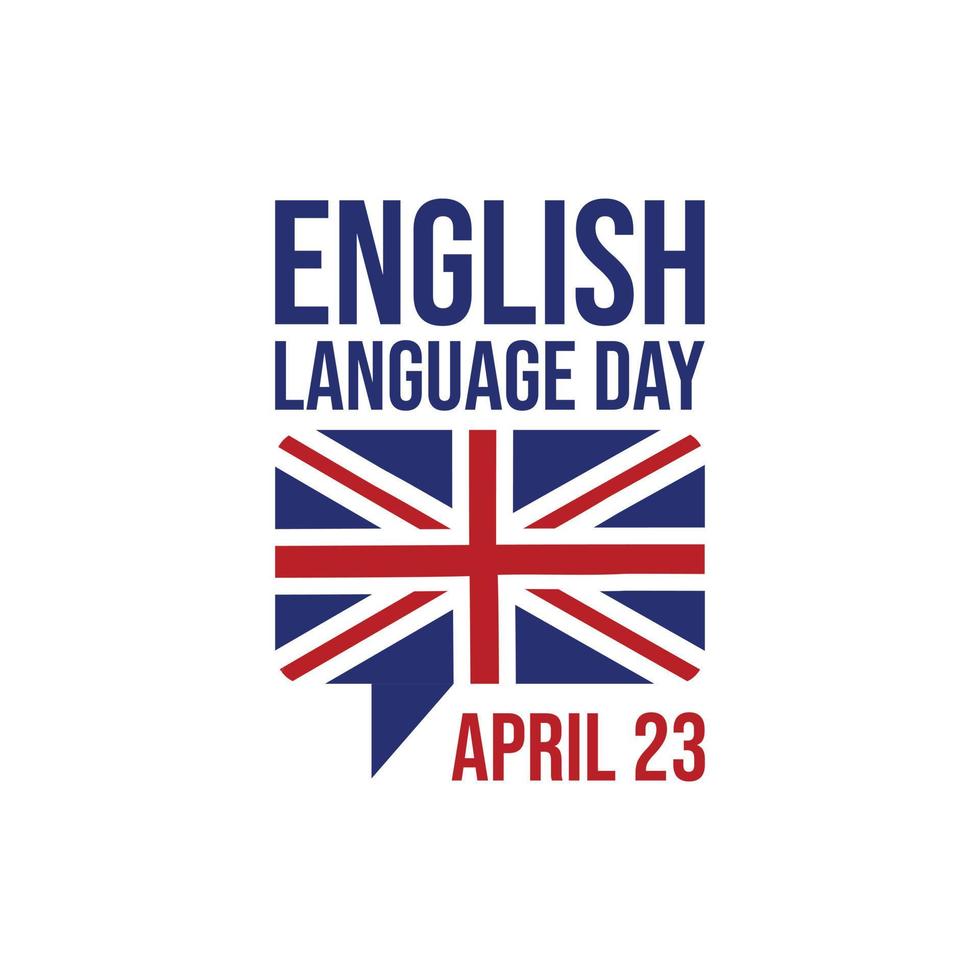 English language day banner vector