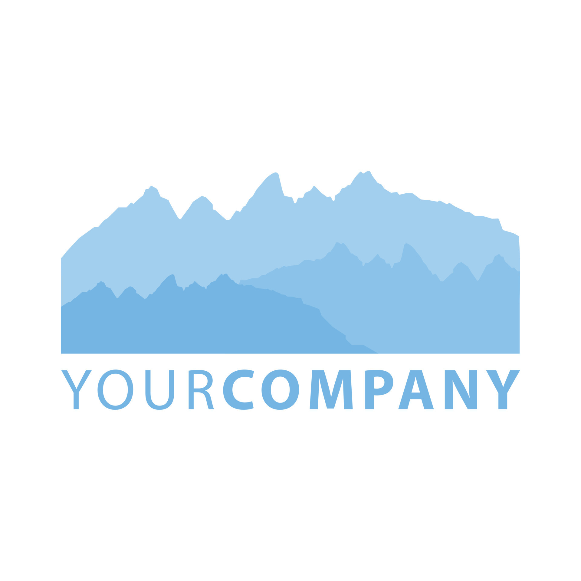Vector illustration of blue mountain landscape 12319724 Vector Art at
