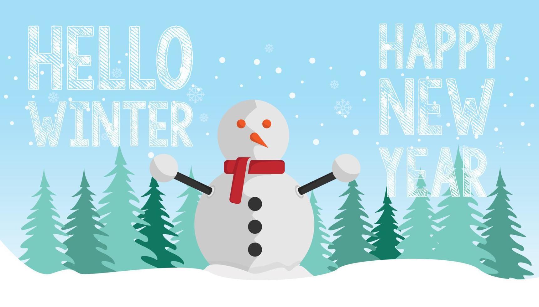 winter landscape background banner design vector