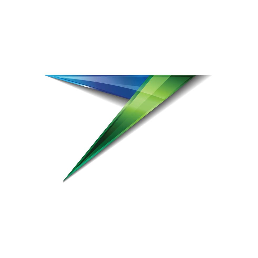 Abstract shiny colorful arrow icon logo vector