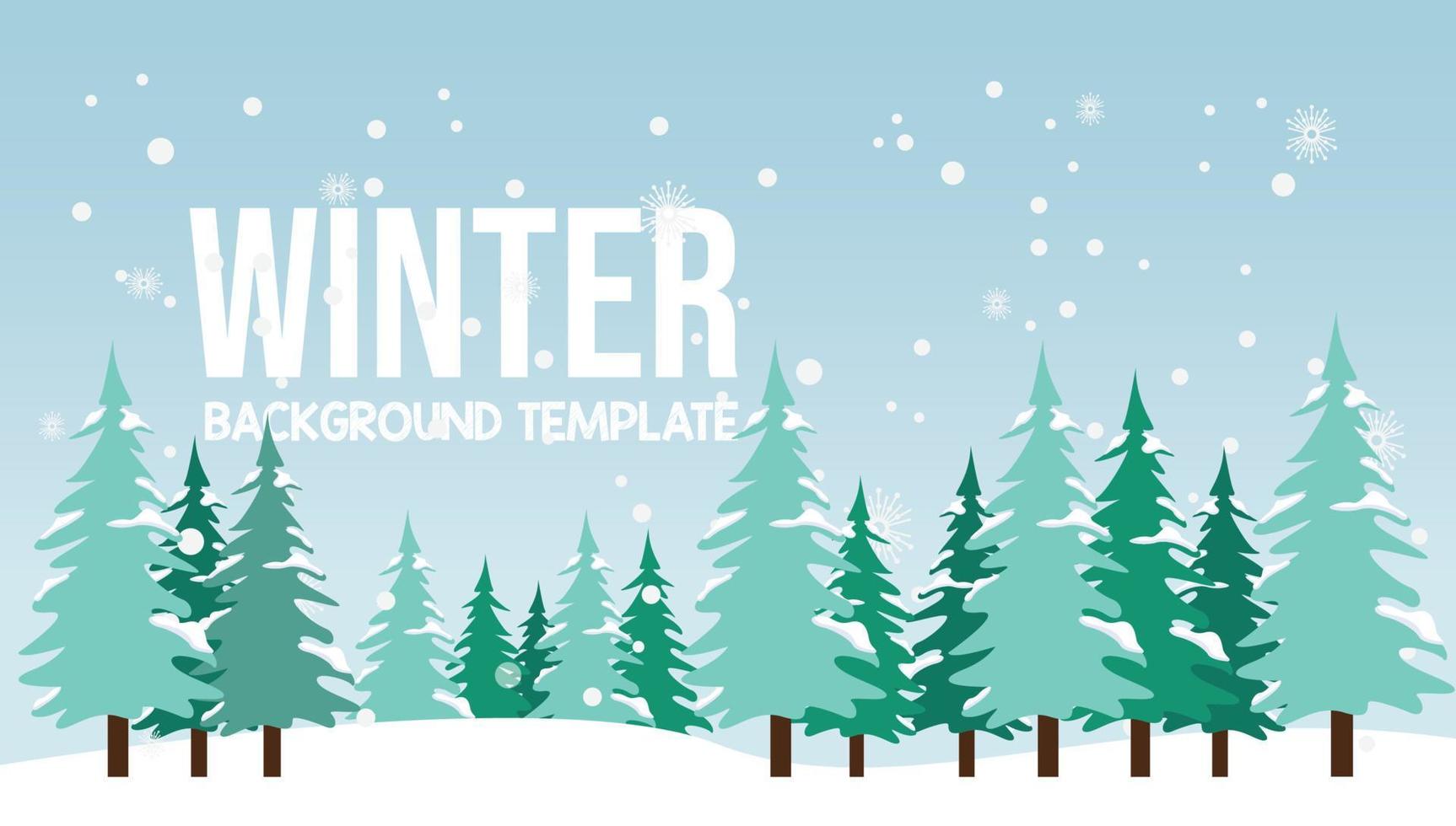 diseño de banner de fondo de paisaje de invierno vector