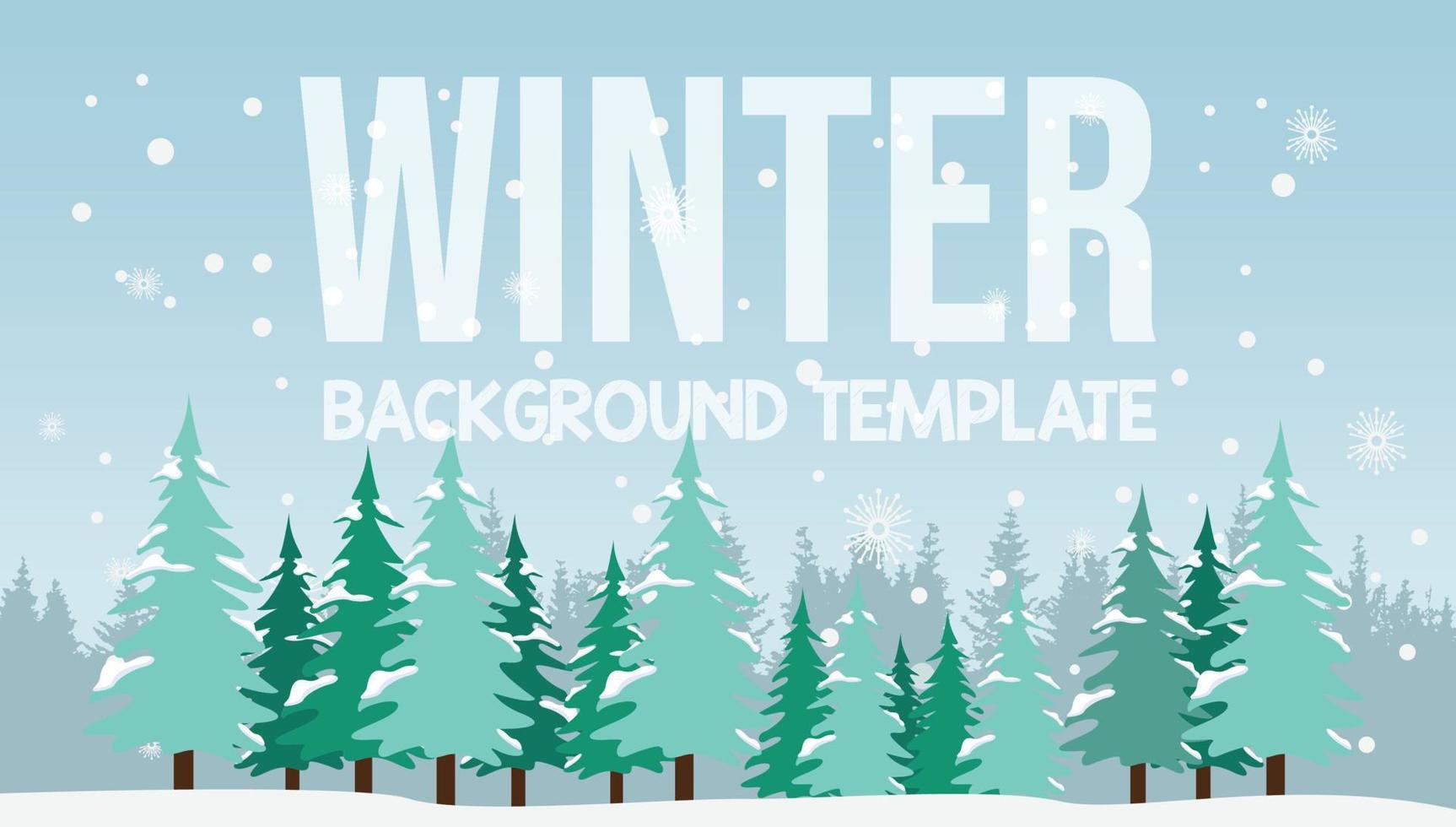 diseño de banner de fondo de paisaje de invierno vector