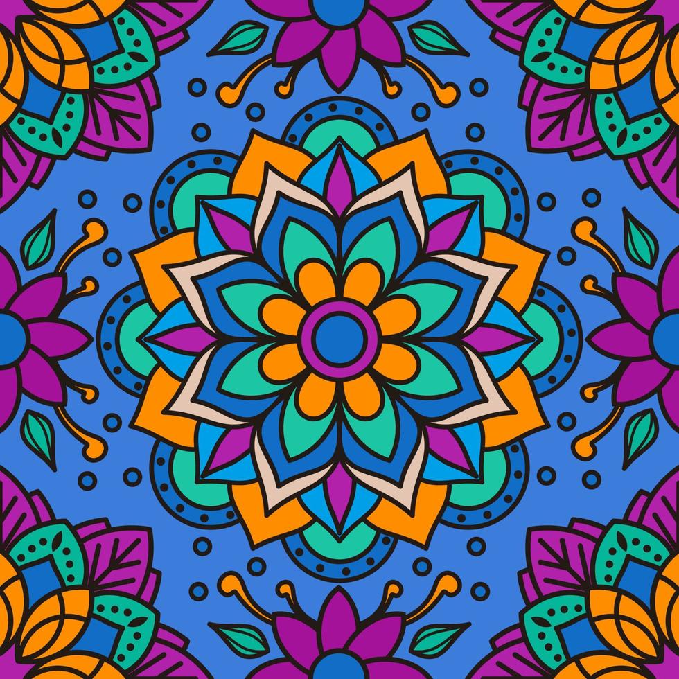 Rangoli Diwali Seamless Pattern vector