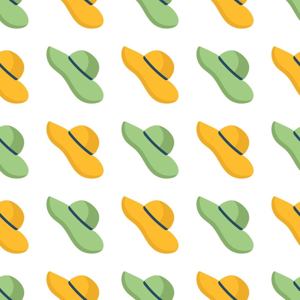 Pattern of their yellow and green hat for the web. Vector isolated image for use in print or web design