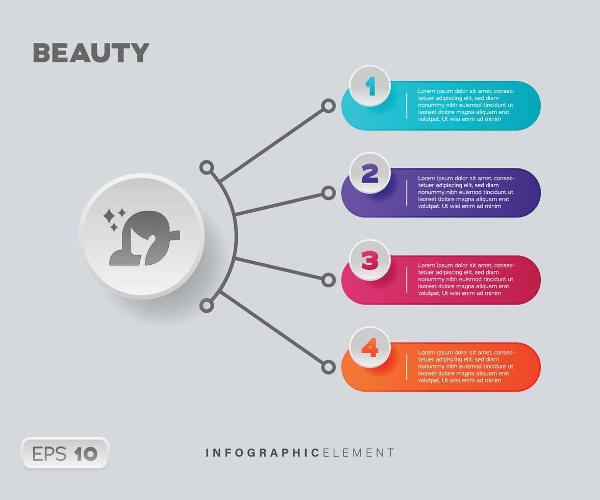 elemento infográfico de belleza vector