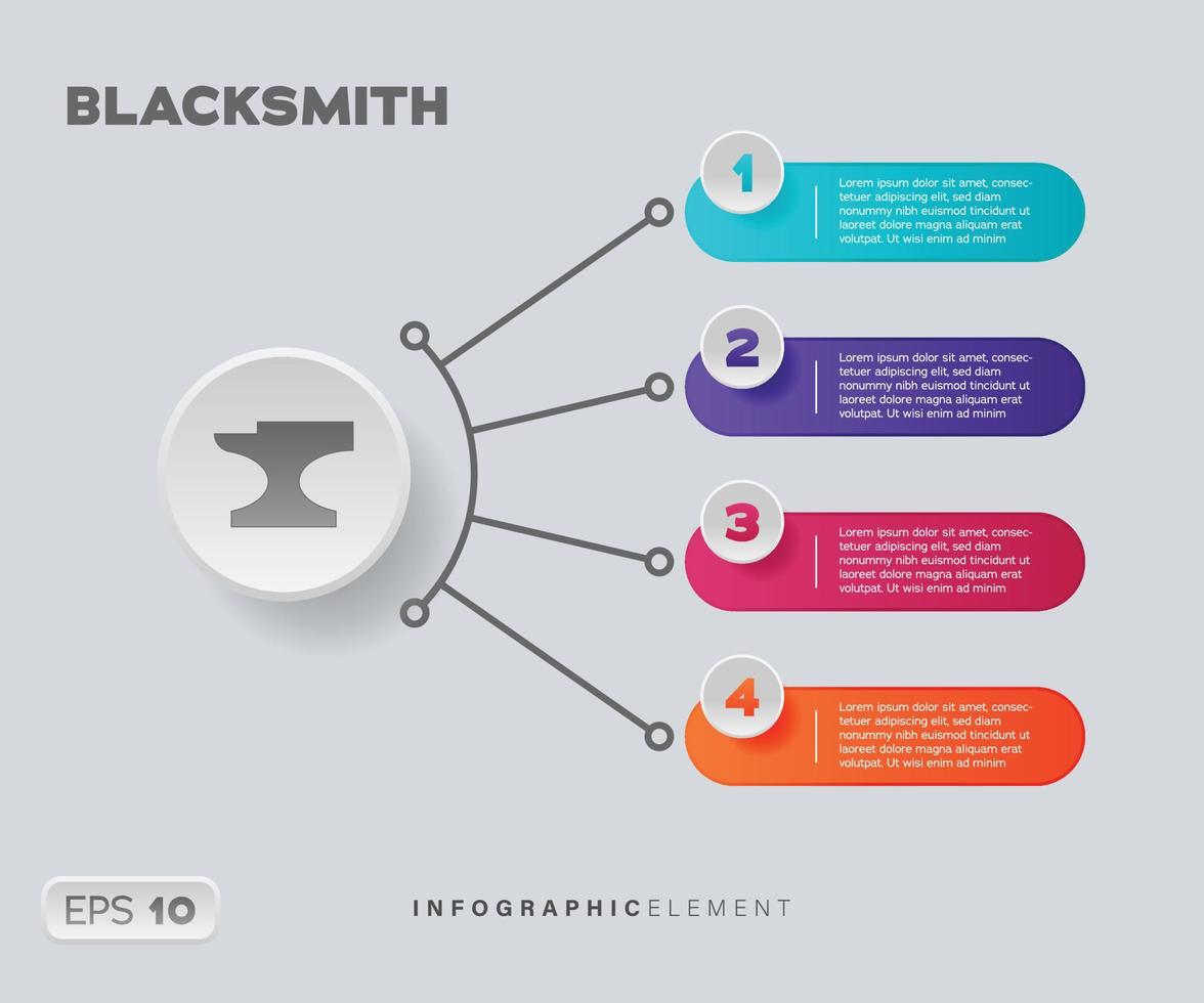 Blacksmith Infographic Element vector