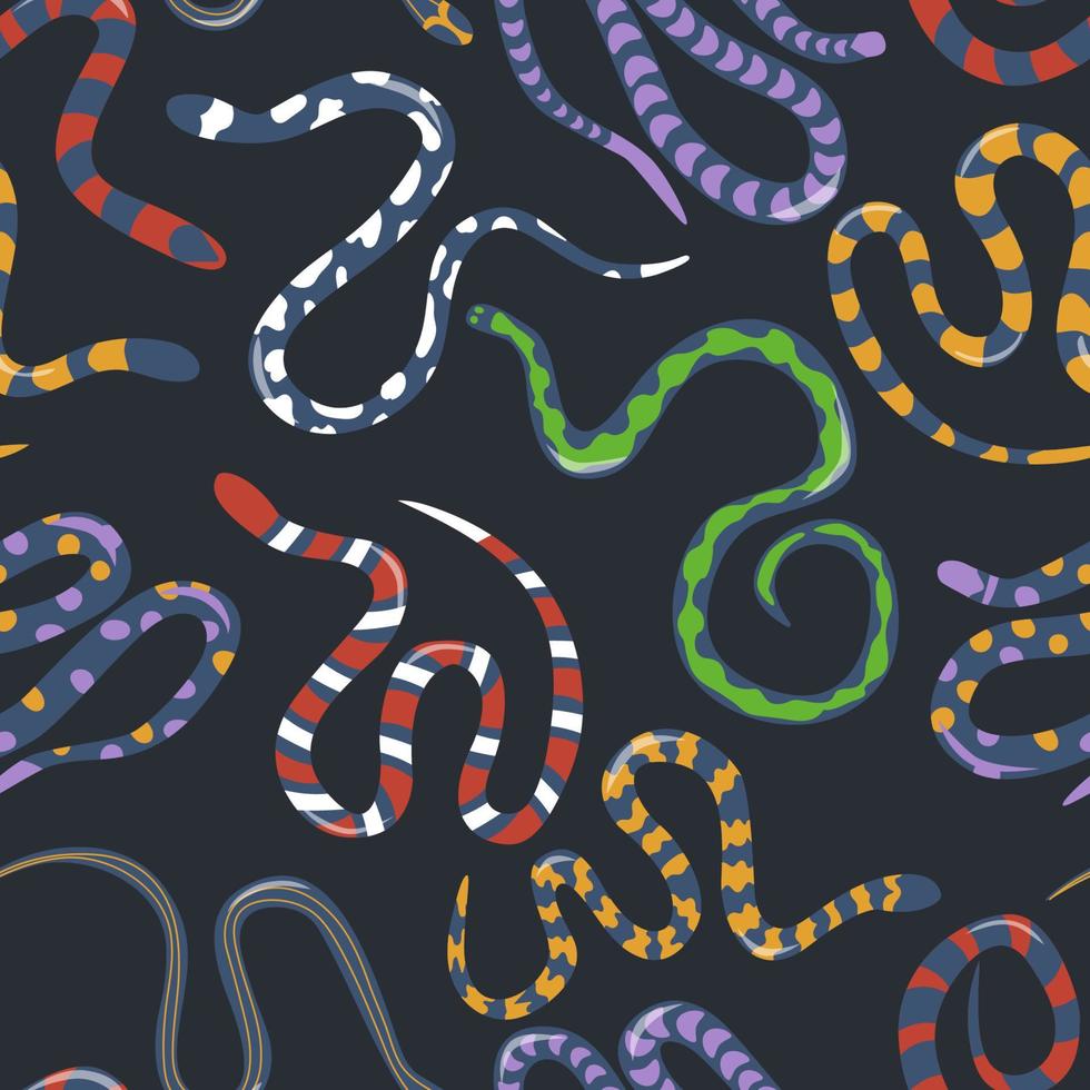 snakes. Seamless pattern, vector illustration