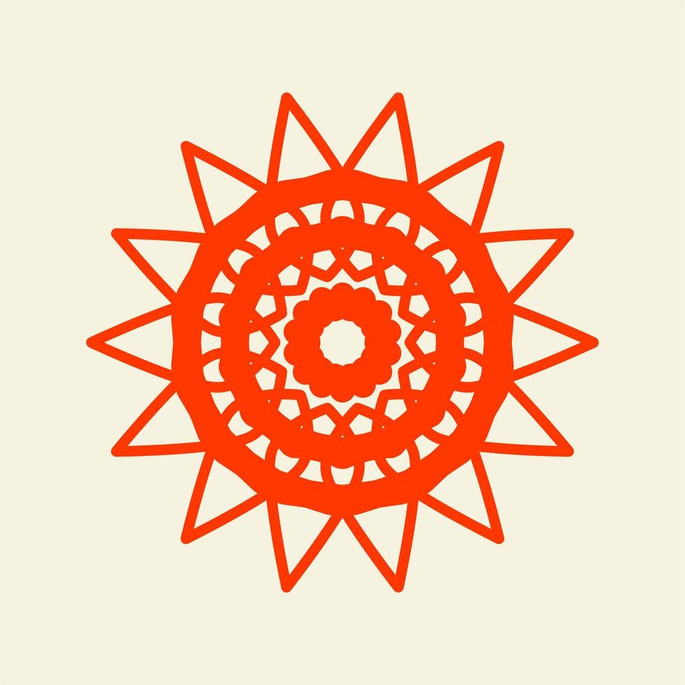 asian mandala flower symbol. flower pattern mandala vector illustration. flower logo