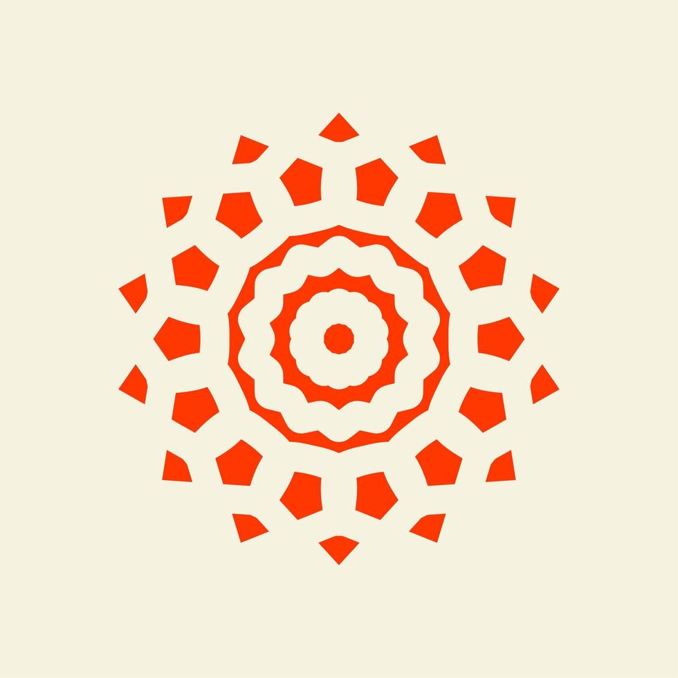 asian mandala flower symbol. flower pattern mandala vector illustration. flower logo