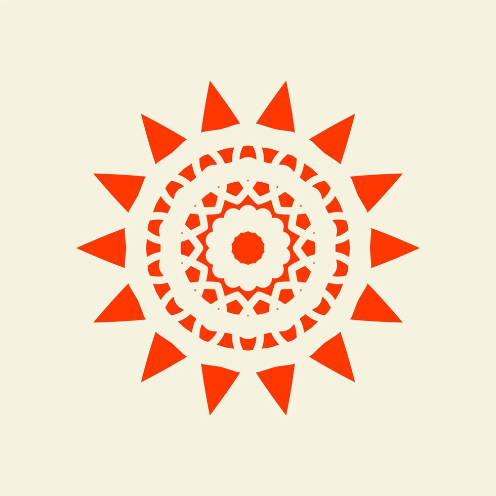 asian mandala flower symbol. flower pattern mandala vector illustration. flower logo