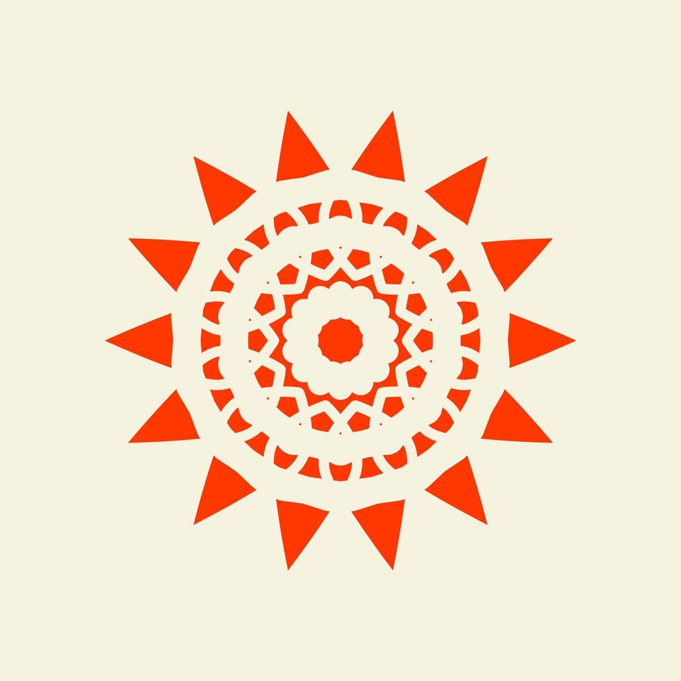 asian mandala flower symbol. flower pattern mandala vector illustration. flower logo