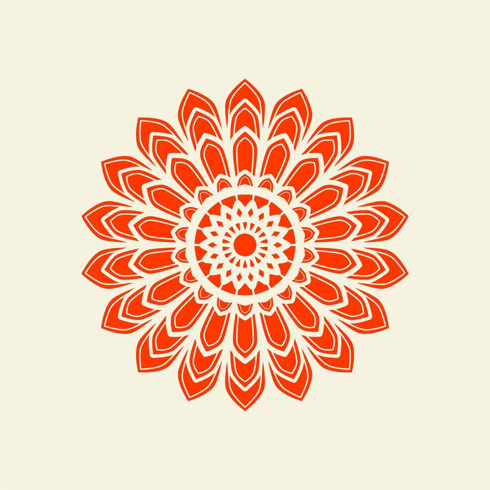 asian mandala flower symbol. flower pattern mandala vector illustration. flower logo