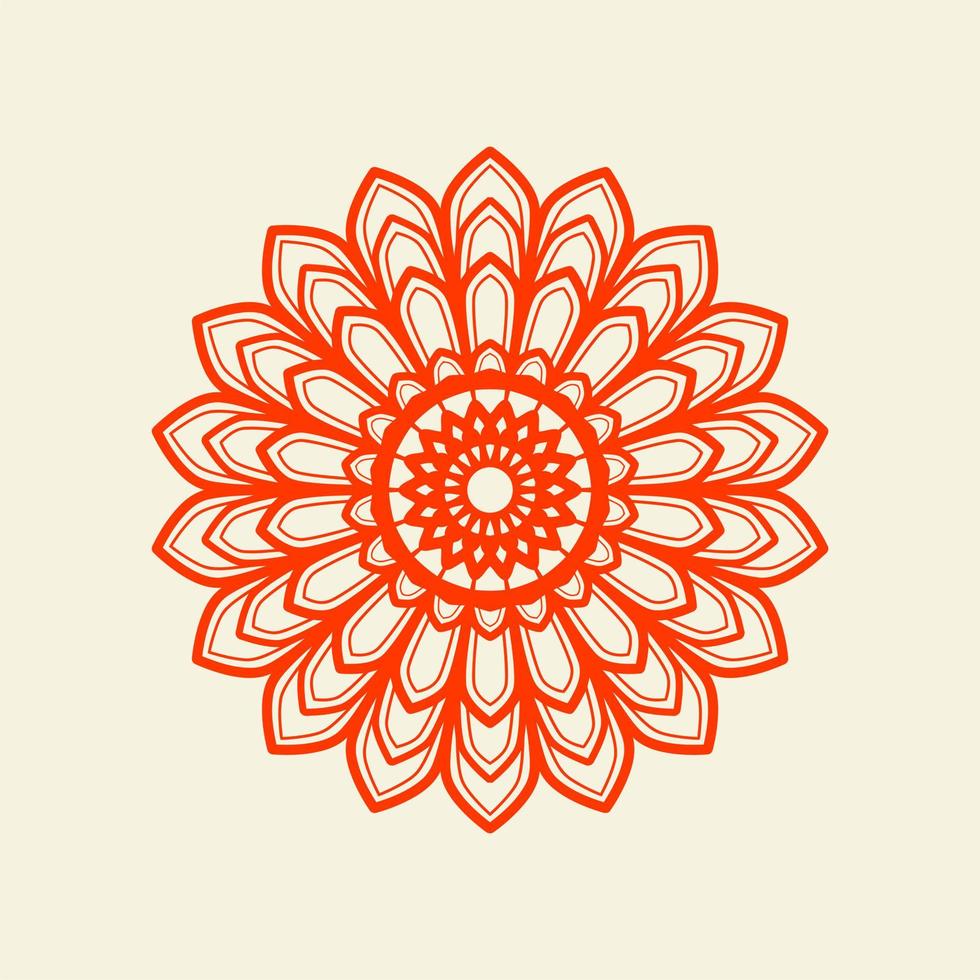 asian mandala flower symbol. flower pattern mandala vector illustration. flower logo