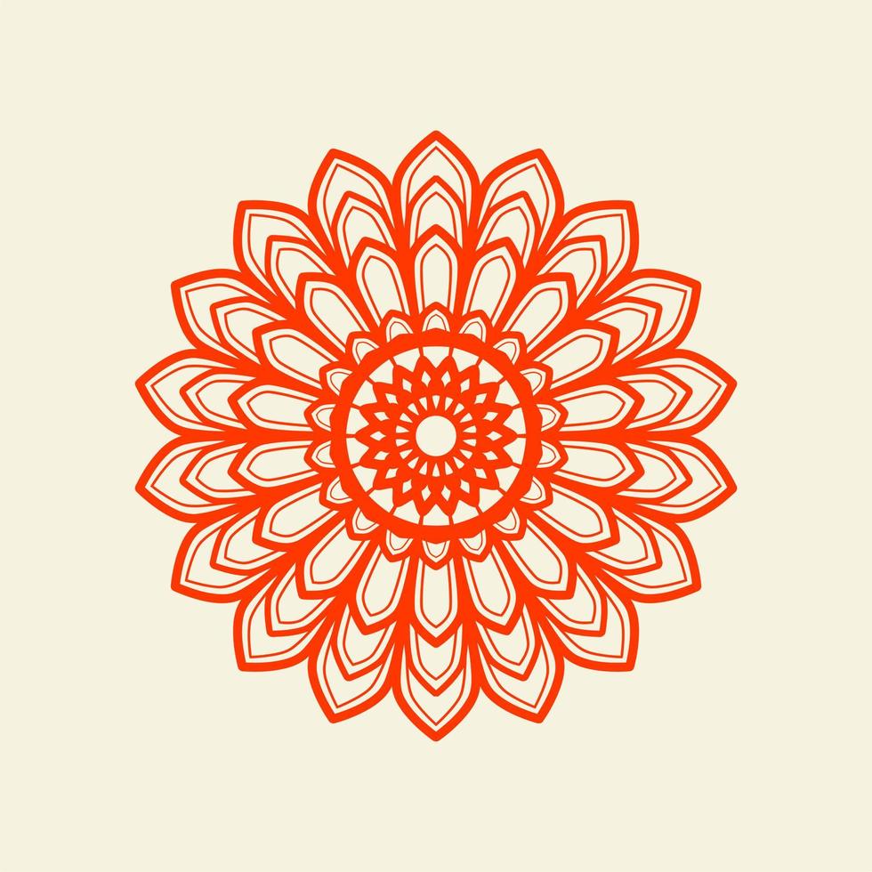 símbolo de flor de mandala asiático. patrón de flores mandala ilustración vectorial. logotipo de la flor vector