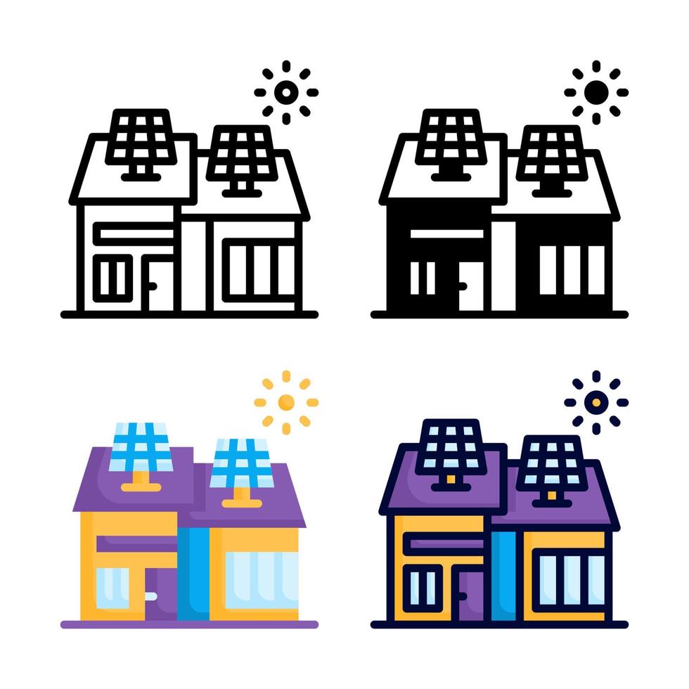 Energy Icon Set Style Collection vector