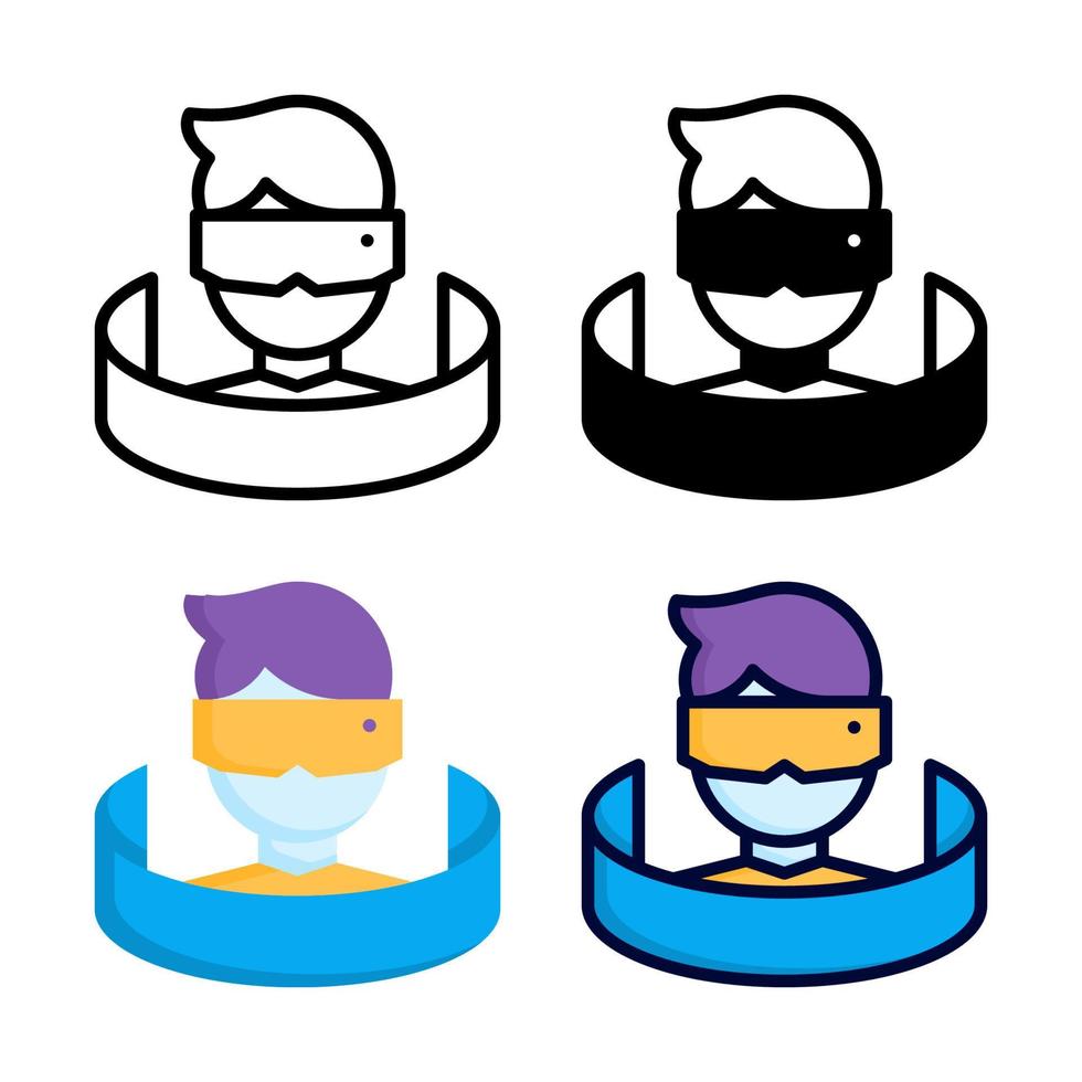 Virtual Reality Icon Set Style Collection vector