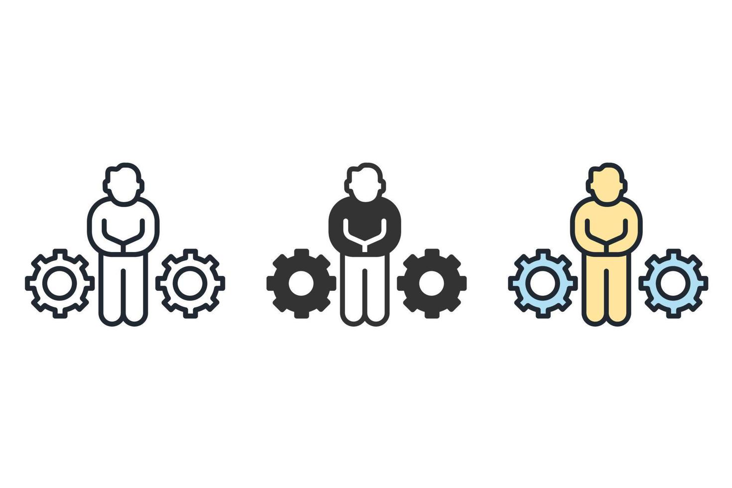 Management icons  symbol vector elements for infographic web