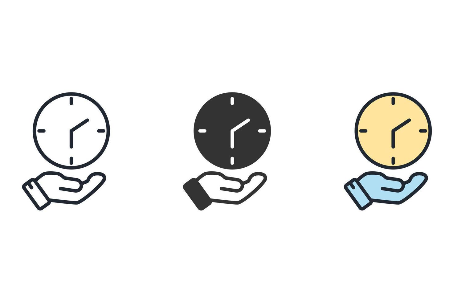timing icons  symbol vector elements for infographic web